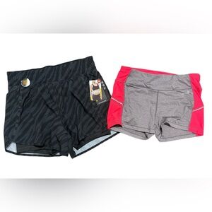 Avia Black and Red Workout Shorts